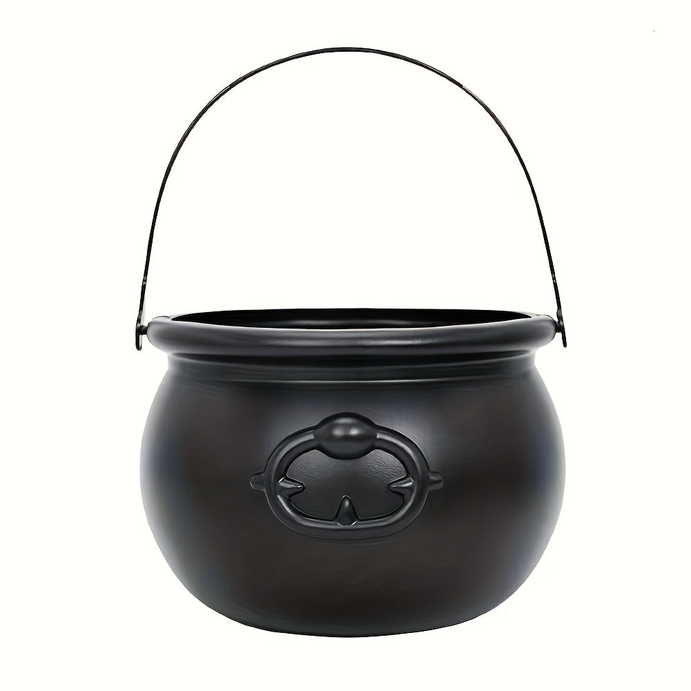 Plastic Witch Cauldron 19cm - Multi-Purpose Halloween Party Pot & Candy Bowl