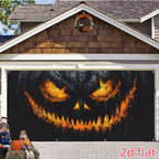 Large glowing Halloween garage door banner 157x71 inch