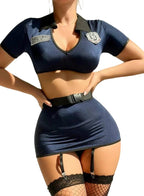 Police Cop Costume Lingerie Set