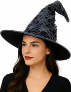 Vintage Witch Hat - Spooky Wizard Costume Hat for Halloween & Cosplay