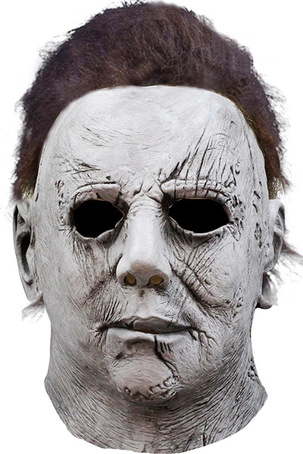 Grey Halloween latex horror mask option