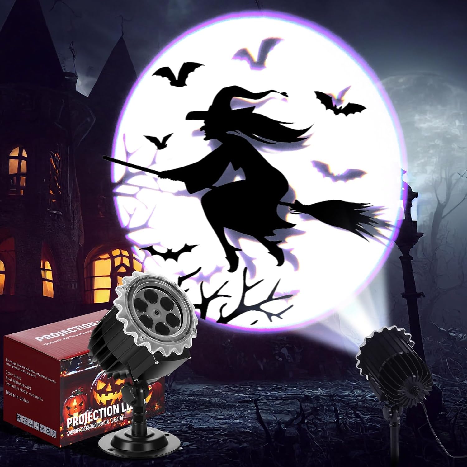 Halloween projector light Witch design option