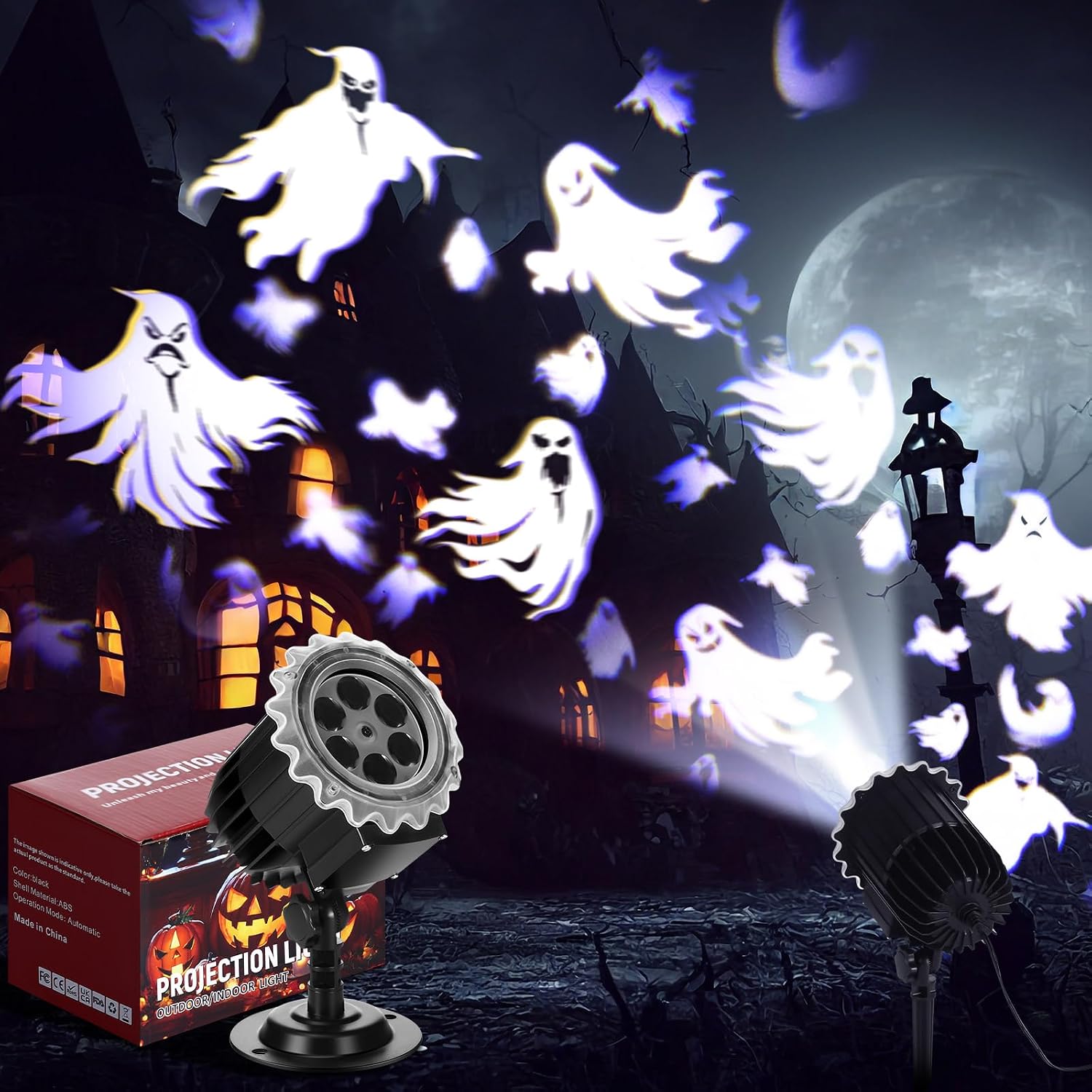 Halloween projector light Ghost design option