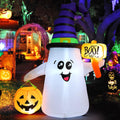 5 ft Halloween Inflatable Wizard Ghost with Pumpkin - Light-Up Blow-Up Yard Decoration