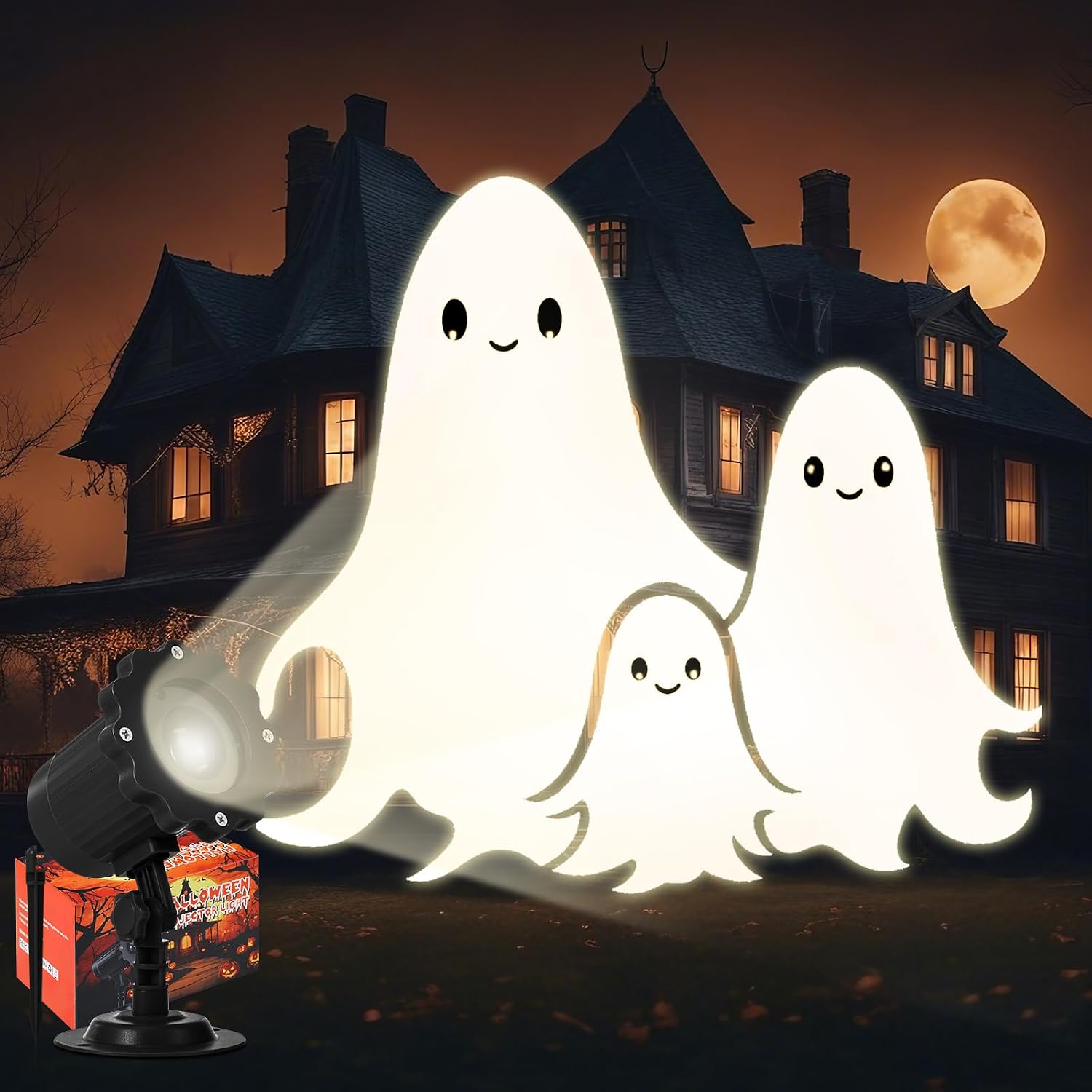 Halloween 3D projector Lovely Ghost design option
