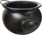 8 inch Black Witch Cauldron Bucket - Halloween Candy Bowl & Trick-or-Treat Pail
