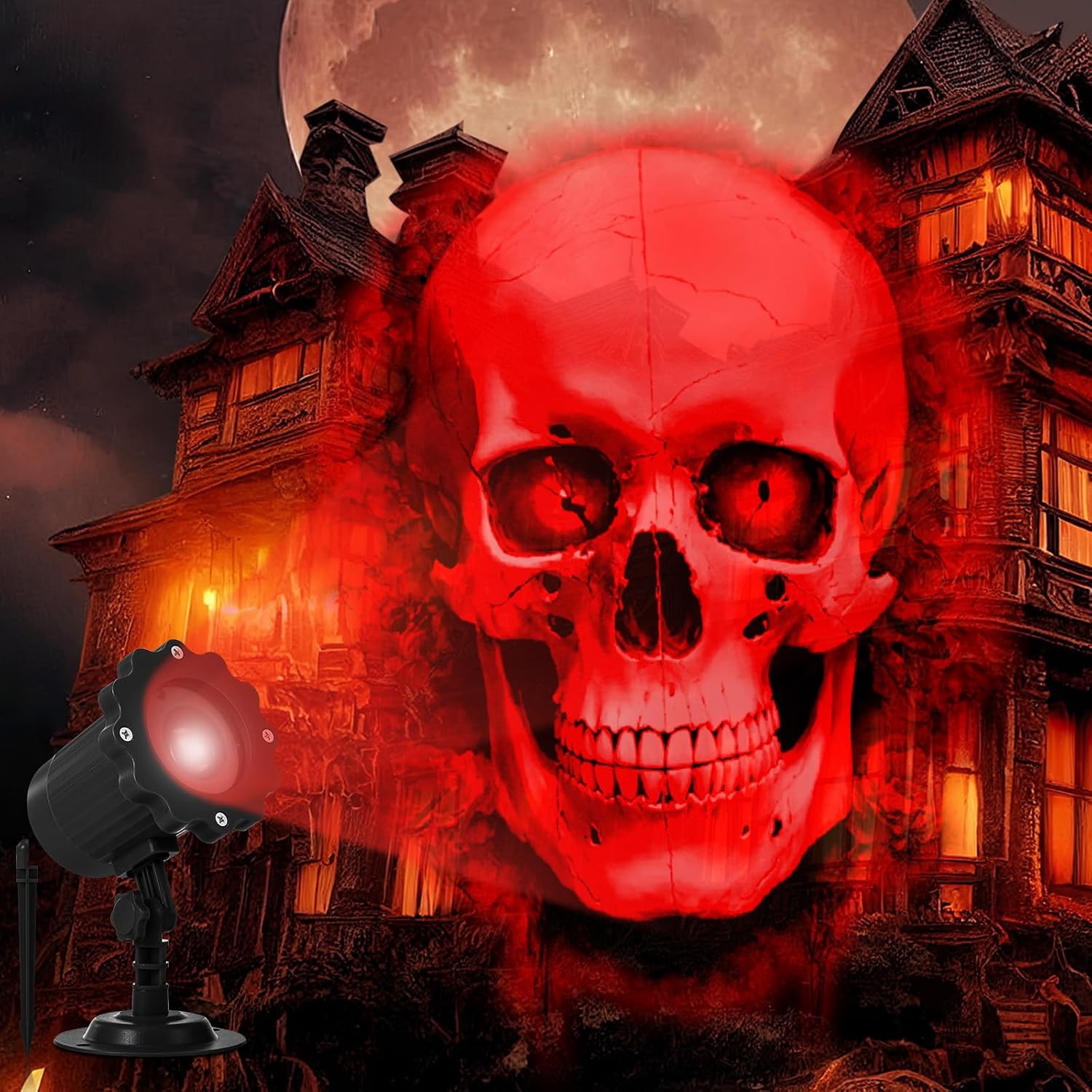 Halloween 3D projector Skull design option
