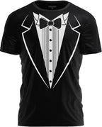 Tuxedo Print Party T-Shirt - Funny Costume Tee