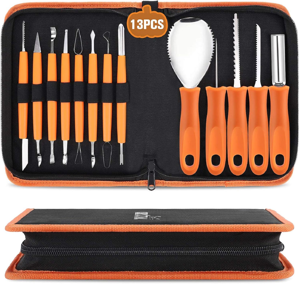 13-piece stainless steel pumpkin carving kit standard set