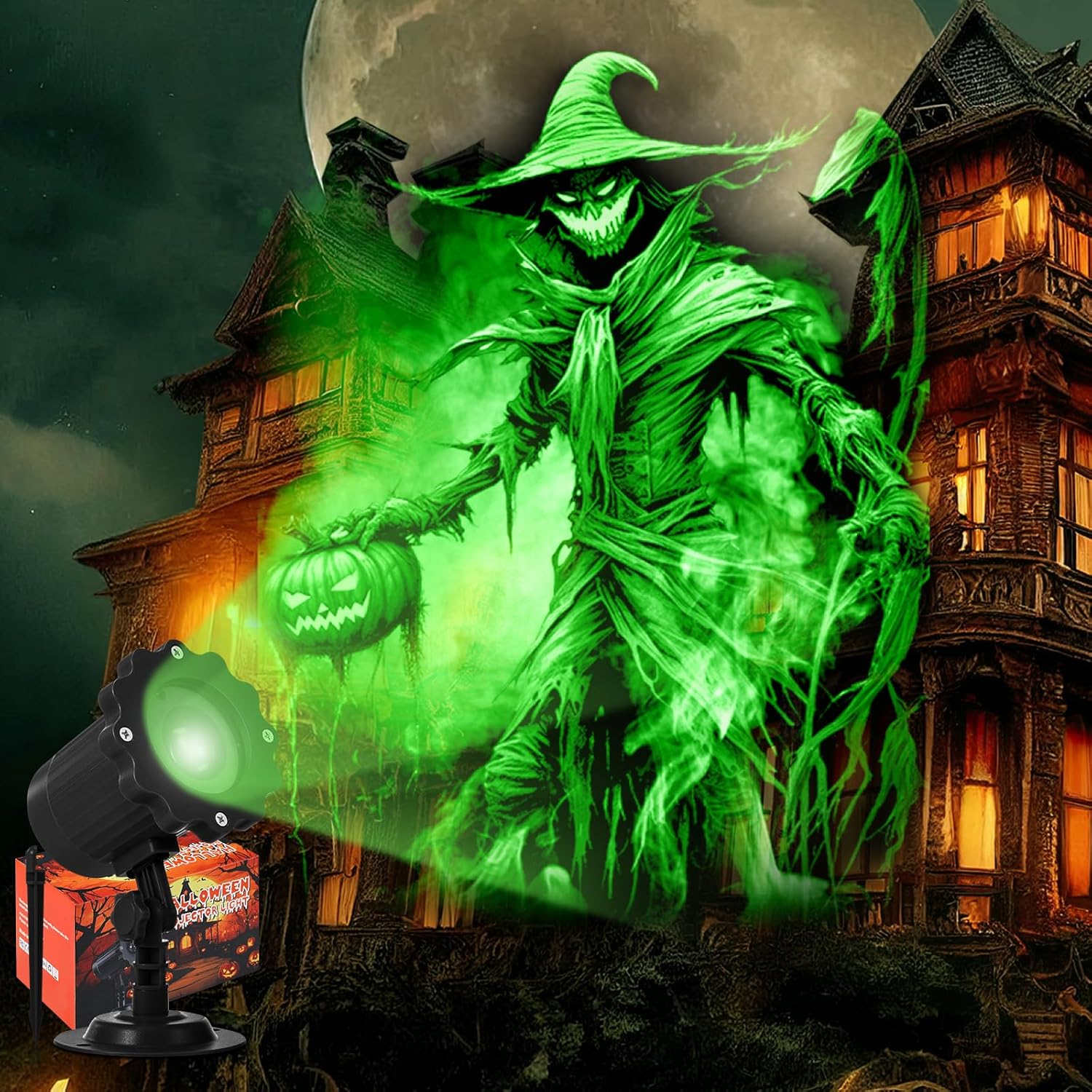 Halloween 3D projector Scary Scarecrow design option
