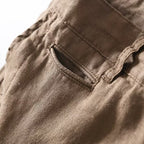 Men’s Pre-Washed Linen Relaxed Tailored Pants – Breathable Warm-Weather Trousers