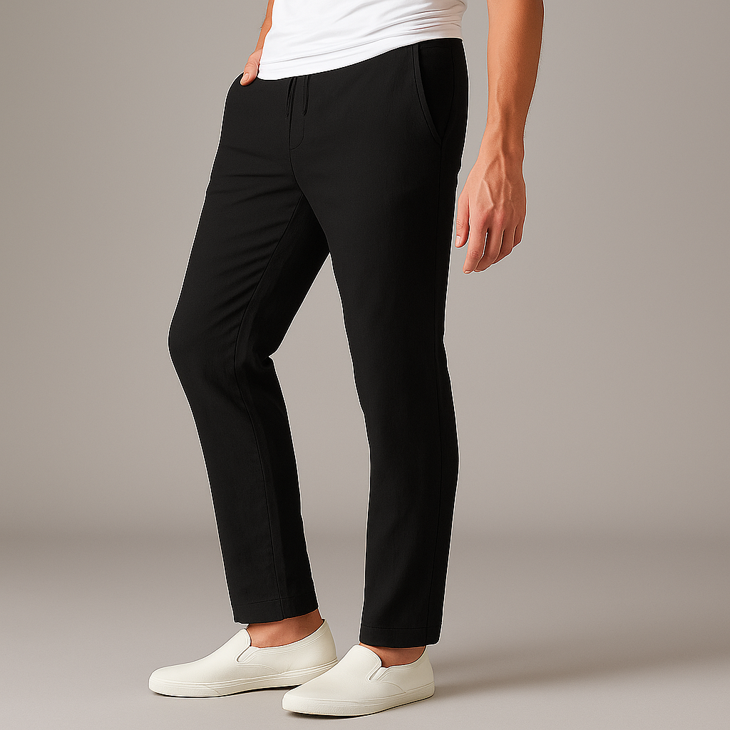 Men’s Lightweight Linen Drawstring Pants – Relaxed Fit Breathable Summer Casual Trousers