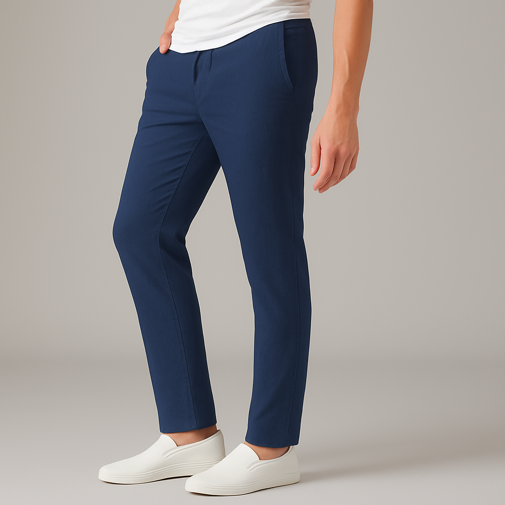 Men’s Lightweight Linen Drawstring Pants – Relaxed Fit Breathable Summer Casual Trousers