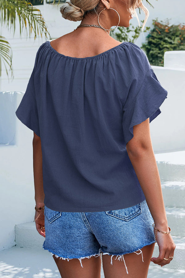 Ella | Elegant Ruffle Sleeve Women's Top for Going Out 3