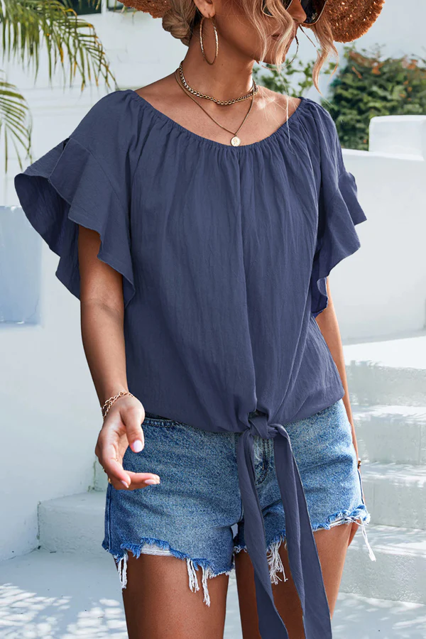 Ella | Elegant Ruffle Sleeve Women's Top for Going Out 4