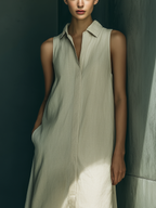 Lightweight Elegant Linen Shirt Dress for Women