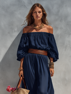 Chic Maxi Off The Shoulder Long-Sleeved Summer Dress for Women