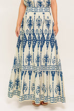 Printed Cotton Top and Skirt Set