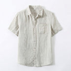 Men’s Lightweight Vacation Shirt – Classic Spread Collar Relaxed Fit Summer Button-Up Beach Shirt