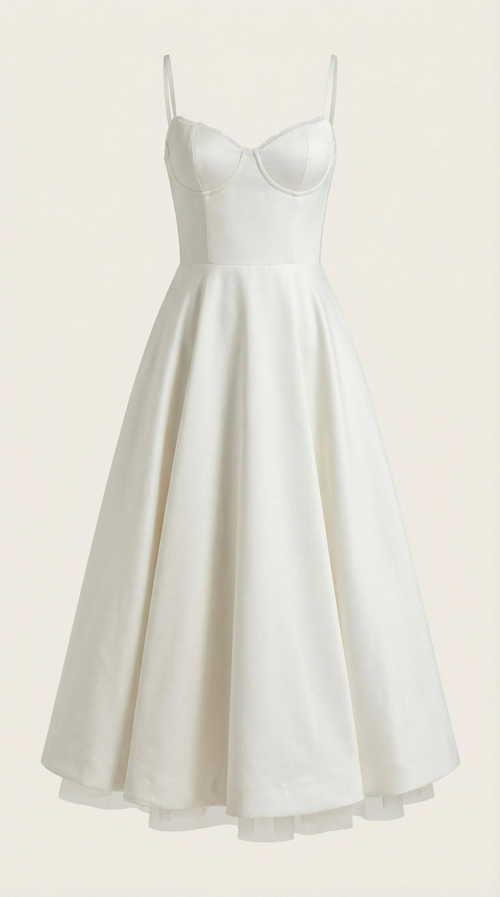 Tulle Midi Dress — Women’s Sweetheart Neck Tulle Skirt Elegant Cocktail Party Dress with Pockets