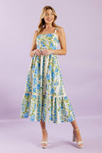 MATCH MY ENERGY WOVEN MIDI DRESS