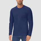 Men’s Cotton Crew Neck Pocket T-Shirt – Breathable Lightweight Casual Tee
