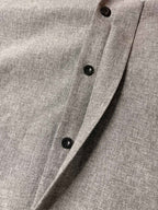 Men Linen Cotton Blend Spread Collar Button-Down Shirt