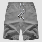 Men’s Cotton Linen Drawstring Shorts – Lightweight Summer Casual Beach Shorts