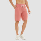 Men’s Cotton Linen Drawstring Shorts – Lightweight Summer Casual Beach Shorts