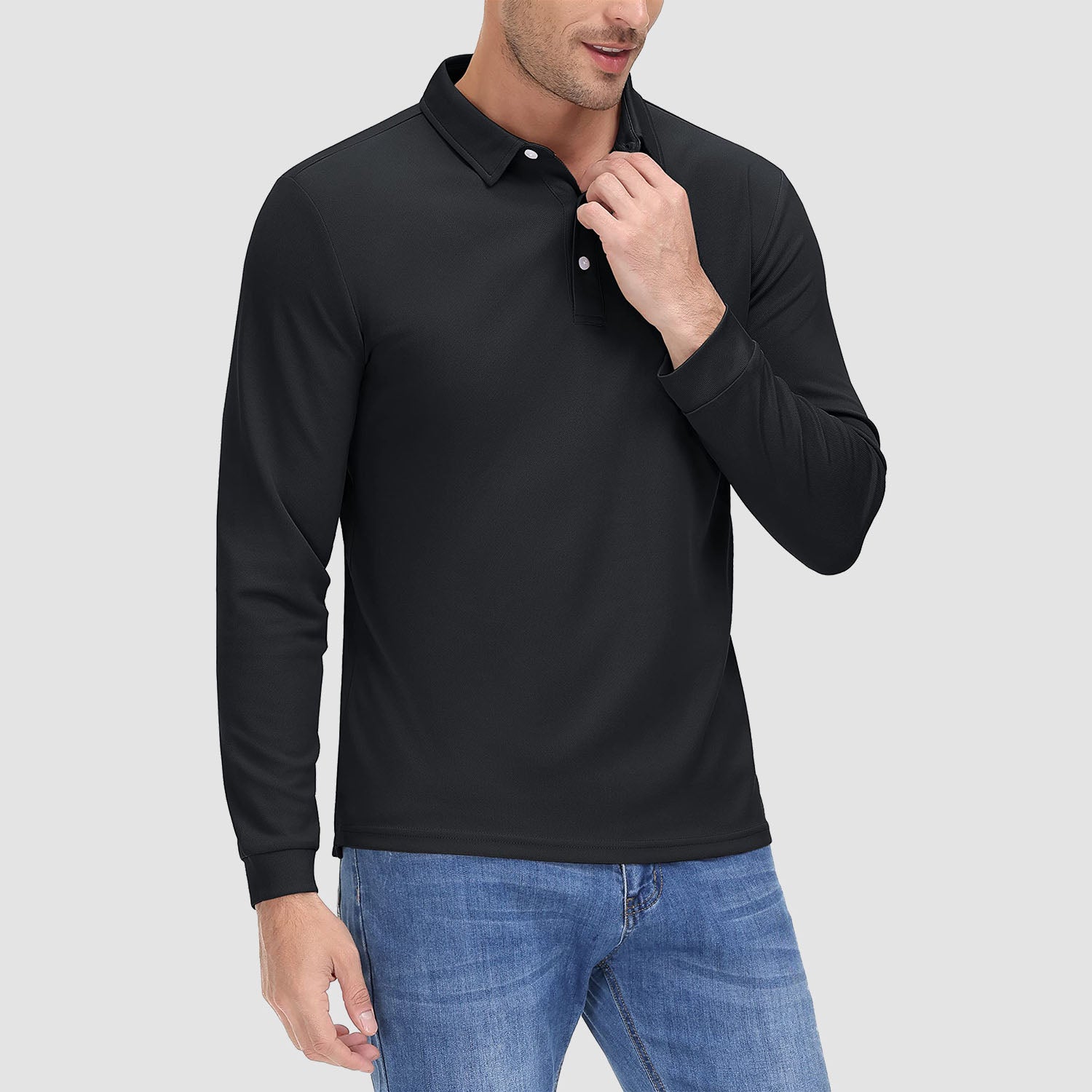 Men’s Moisture-Wicking Performance Polo Shirt – Lightweight Quick-Dry Athletic Golf Shir