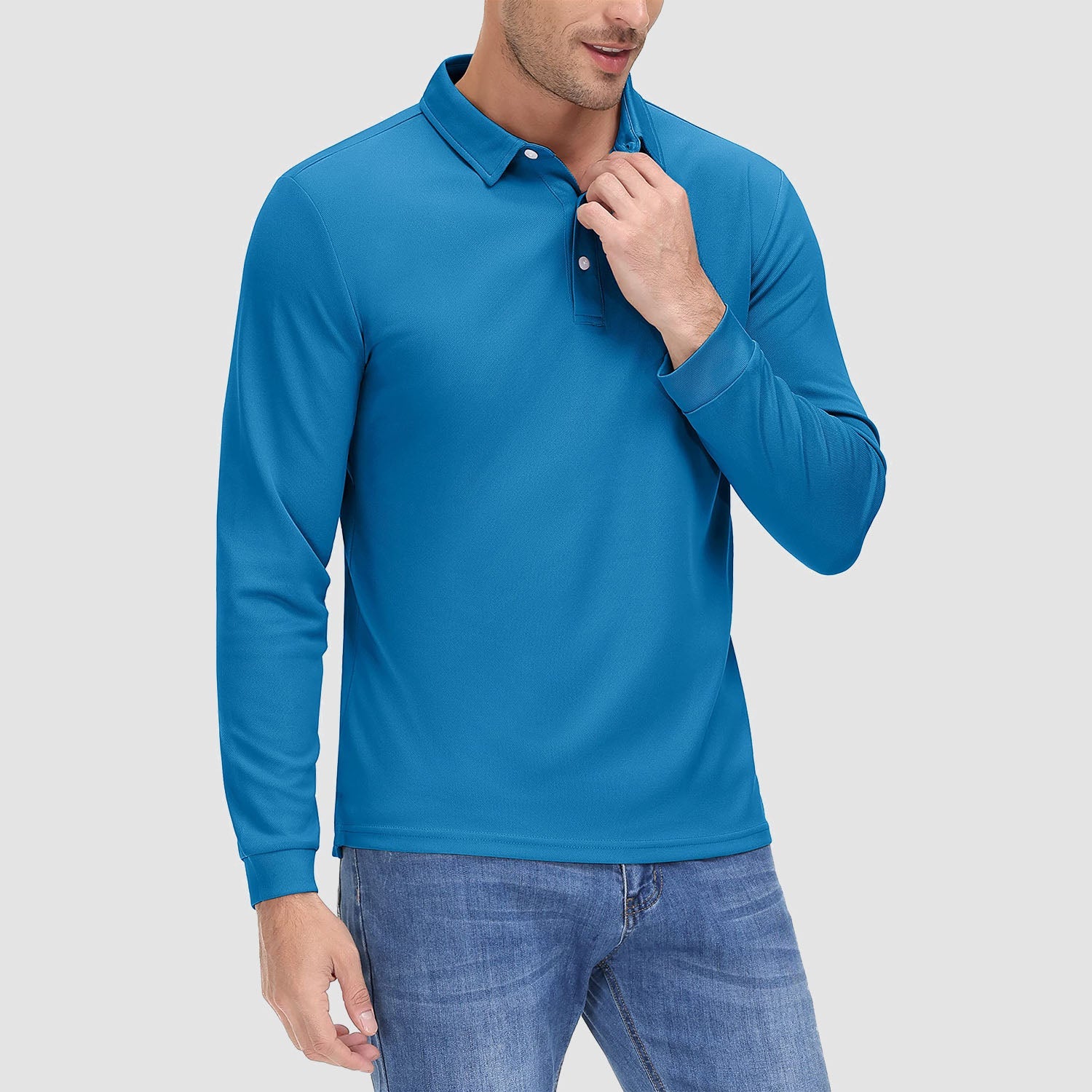 Men’s Moisture-Wicking Performance Polo Shirt – Lightweight Quick-Dry Athletic Golf Shir