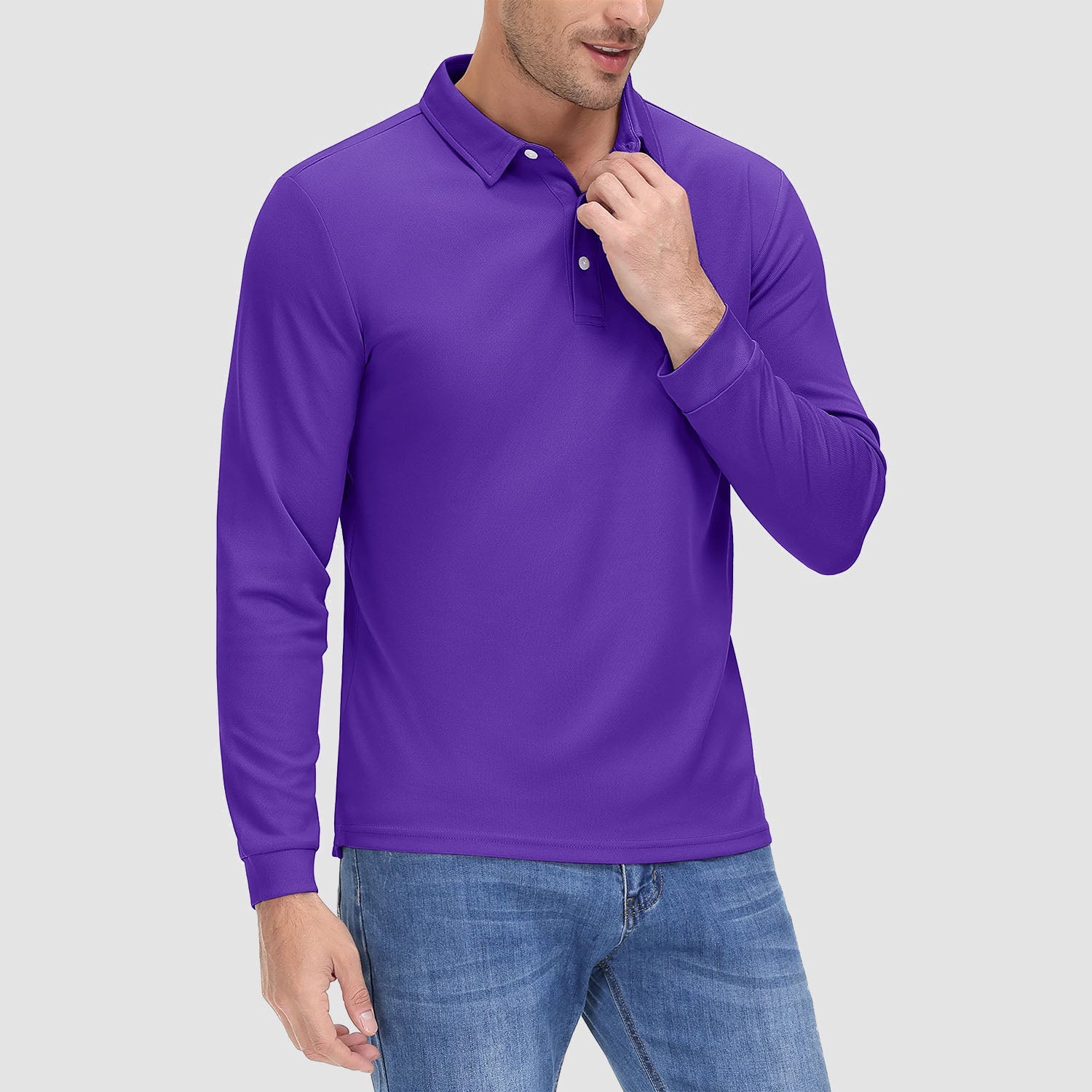 Men’s Moisture-Wicking Performance Polo Shirt – Lightweight Quick-Dry Athletic Golf Shir