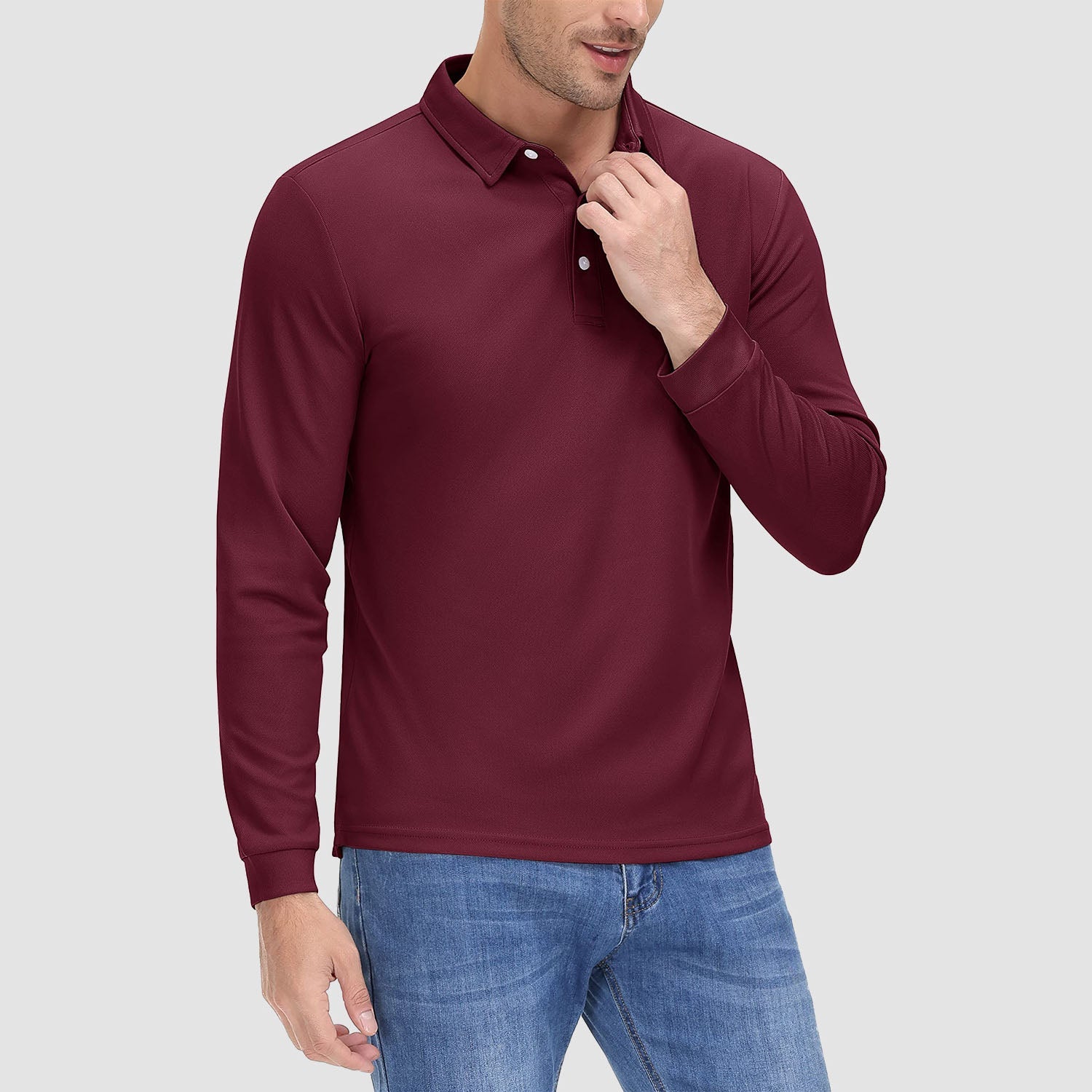 Men’s Moisture-Wicking Performance Polo Shirt – Lightweight Quick-Dry Athletic Golf Shir