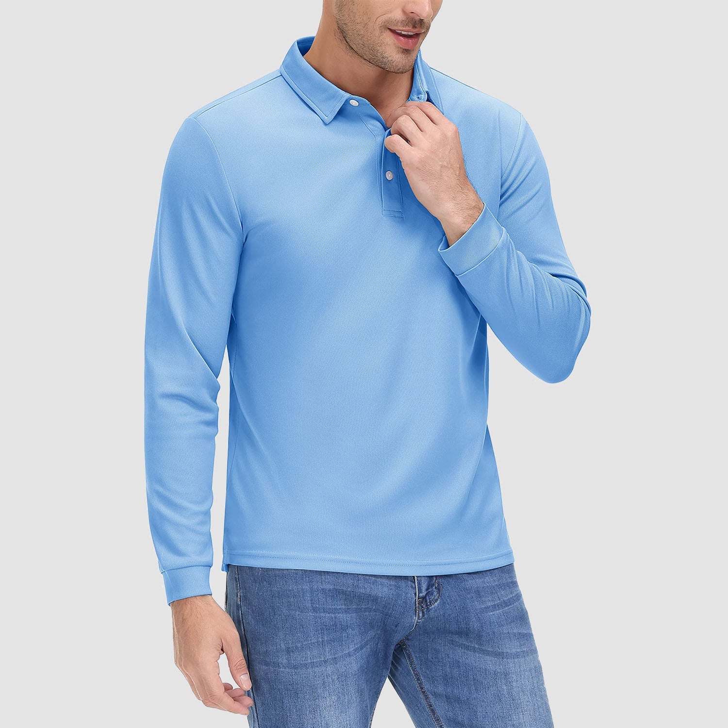 Men’s Moisture-Wicking Performance Polo Shirt – Lightweight Quick-Dry Athletic Golf Shir