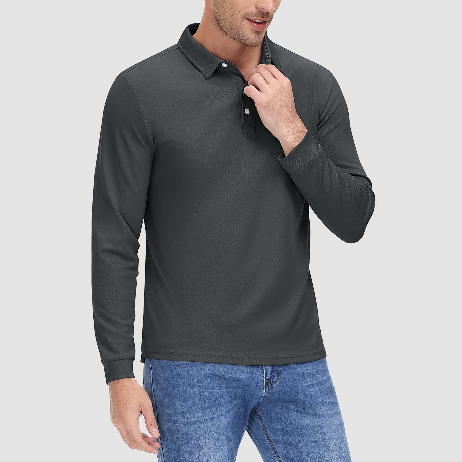 Men’s Moisture-Wicking Performance Polo Shirt – Lightweight Quick-Dry Athletic Golf Shir