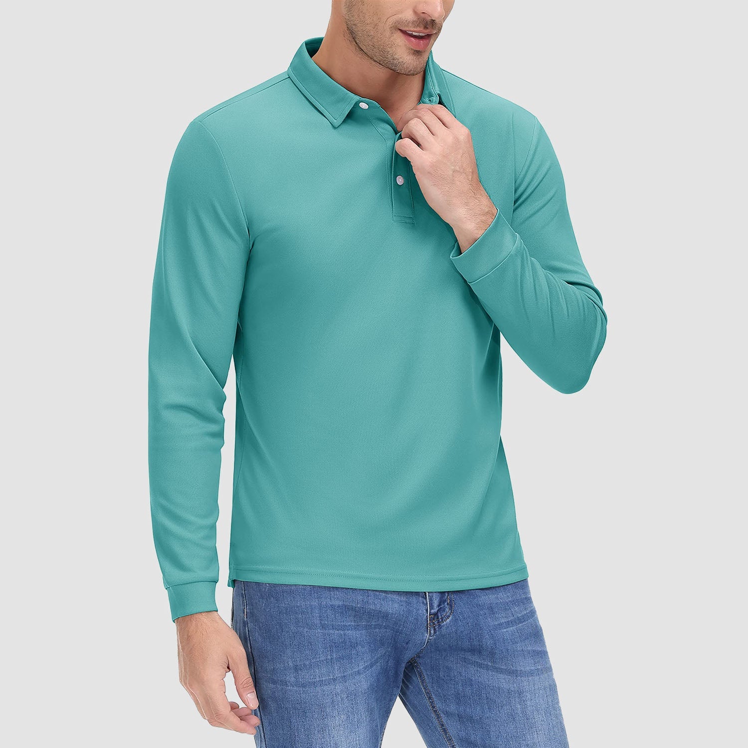 Men’s Moisture-Wicking Performance Polo Shirt – Lightweight Quick-Dry Athletic Golf Shir