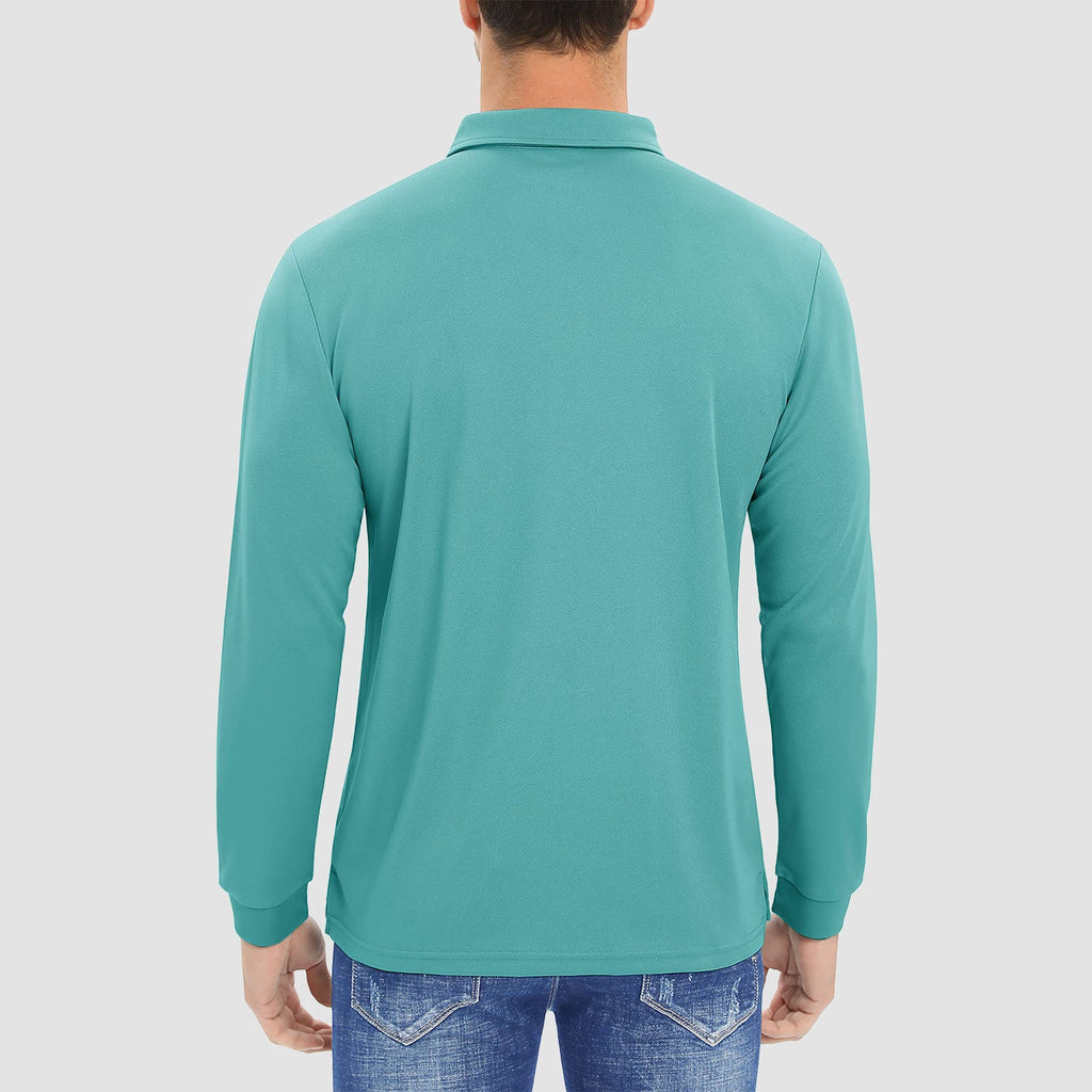 Men’s Moisture-Wicking Performance Polo Shirt – Lightweight Quick-Dry Athletic Golf Shir