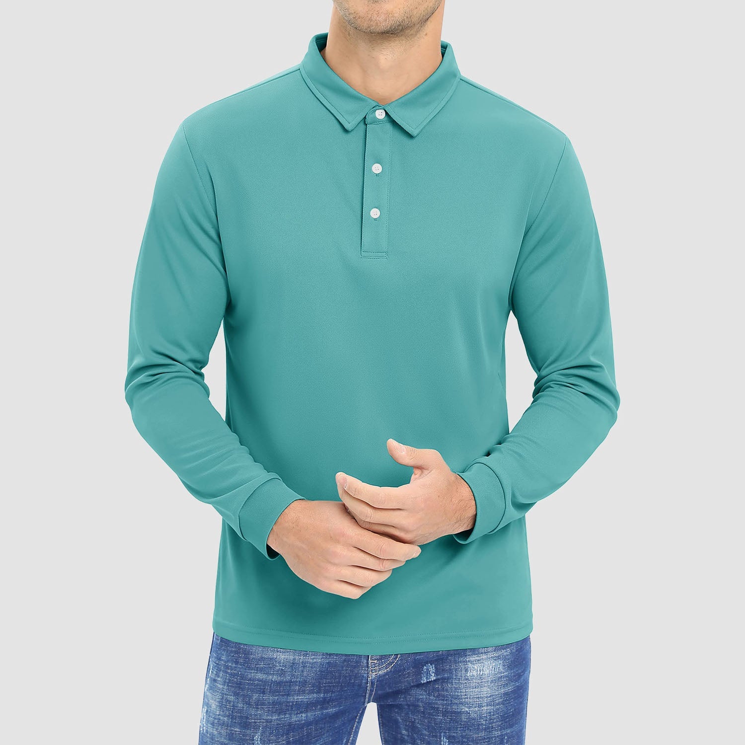 Men’s Moisture-Wicking Performance Polo Shirt – Lightweight Quick-Dry Athletic Golf Shir