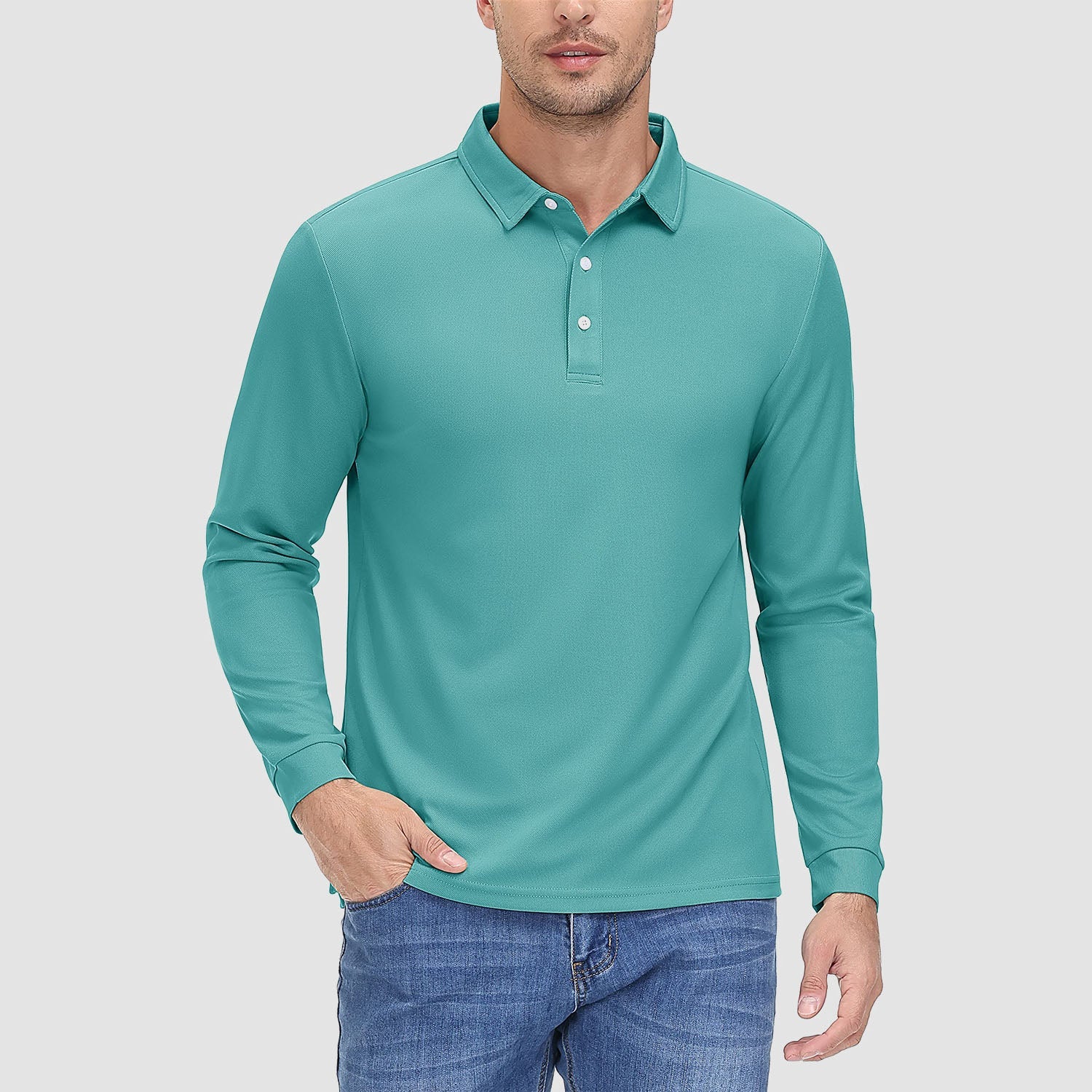Men’s Moisture-Wicking Performance Polo Shirt – Lightweight Quick-Dry Athletic Golf Shir