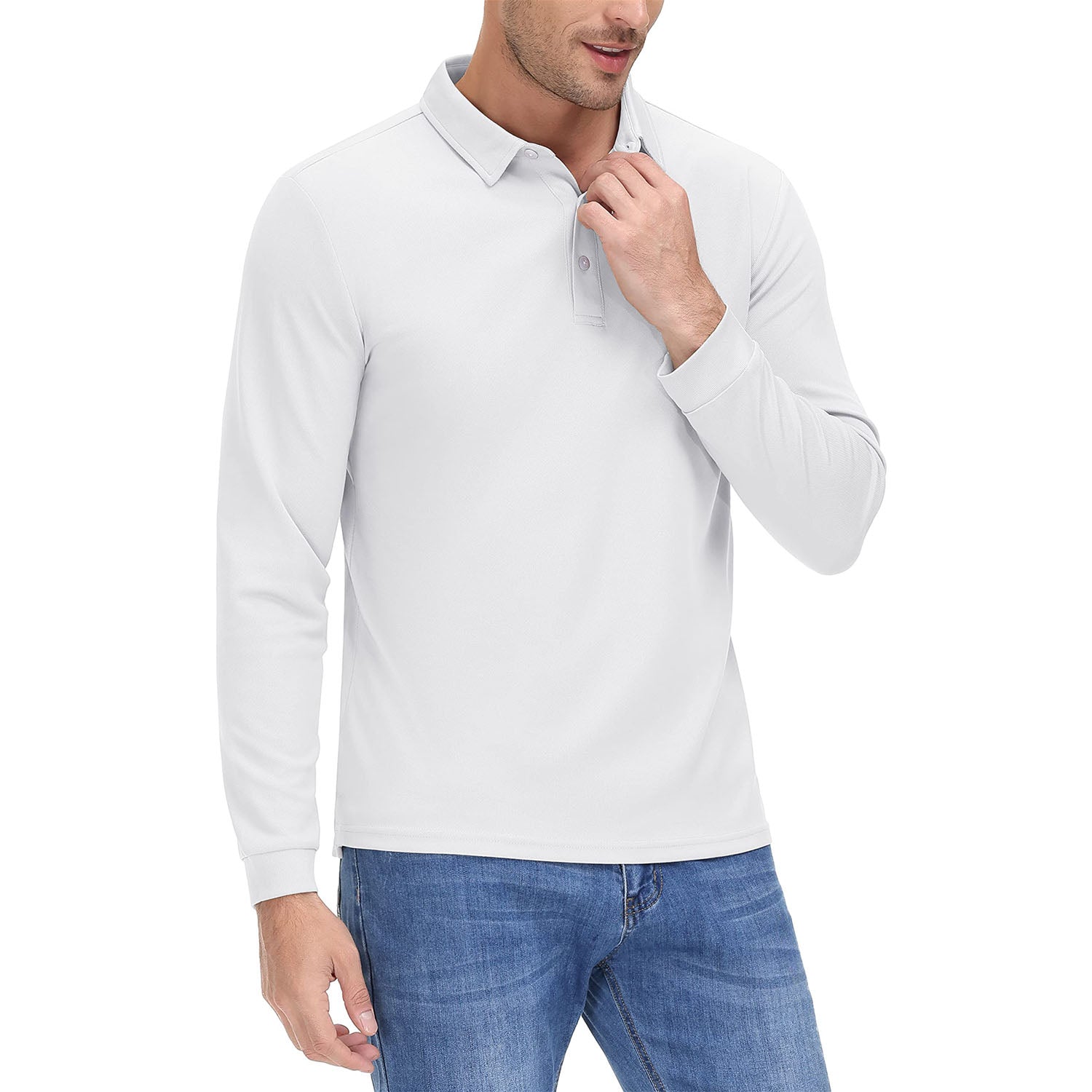 Men’s Moisture-Wicking Performance Polo Shirt – Lightweight Quick-Dry Athletic Golf Shir