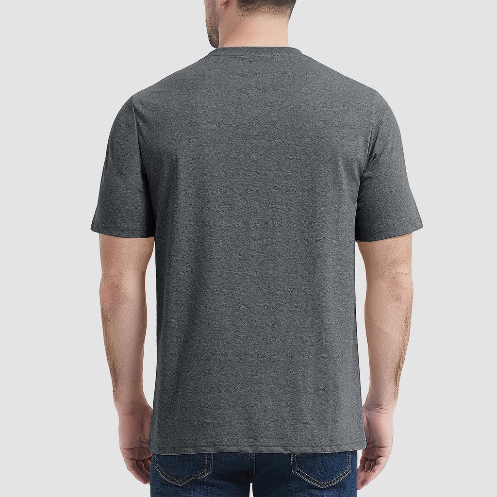 Men’s Cotton Crew Neck Pocket T-Shirt – Soft Breathable Casual Basic Tee