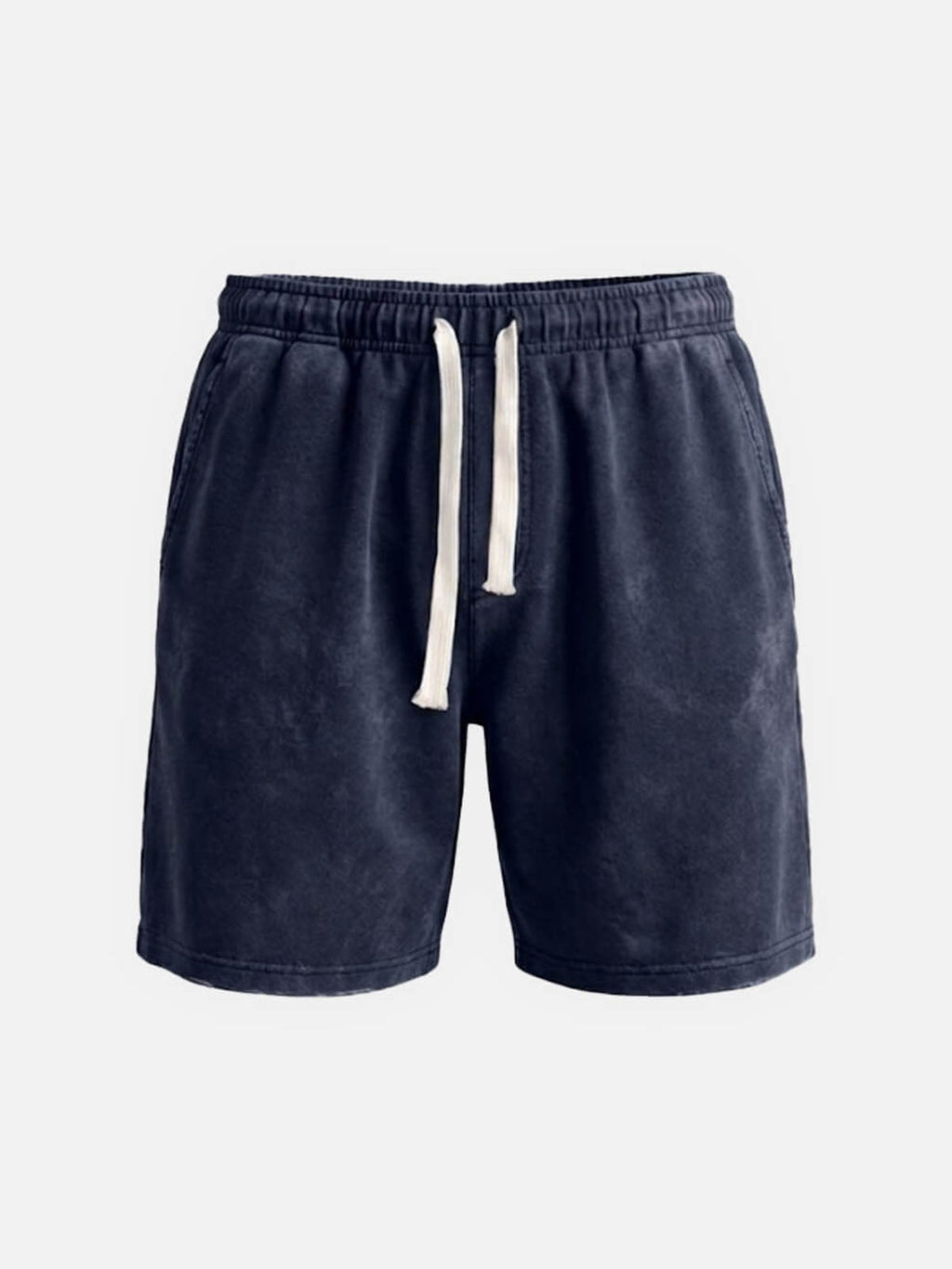 Men Washed Cotton Drawstring Relaxed Fit Shorts