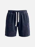 Men Washed Cotton Drawstring Relaxed Fit Shorts