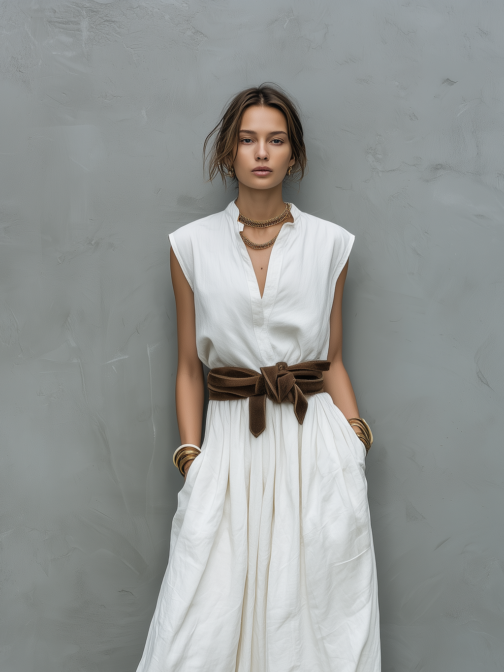 Elegant White Maxi Dress for Women