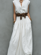 Elegant White Maxi Dress for Women