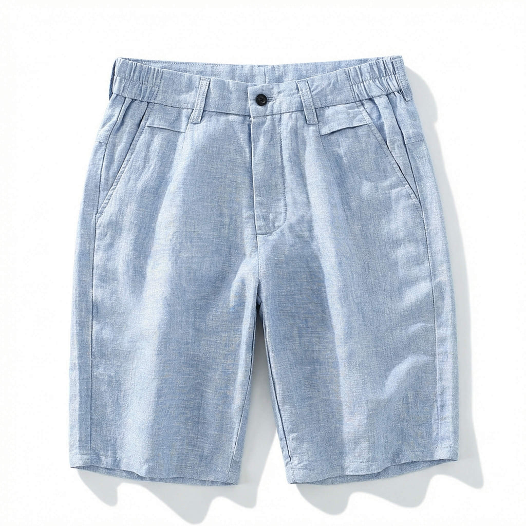 Men’s Premium Pre-Washed Linen Shorts – Relaxed Straight Fit Breathable Summer Casual Shorts