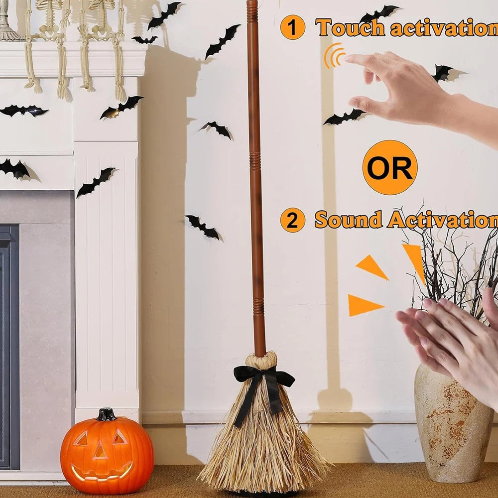 Floating Witch Broom - Magic Levitating Dancing Broomstick Halloween Prop