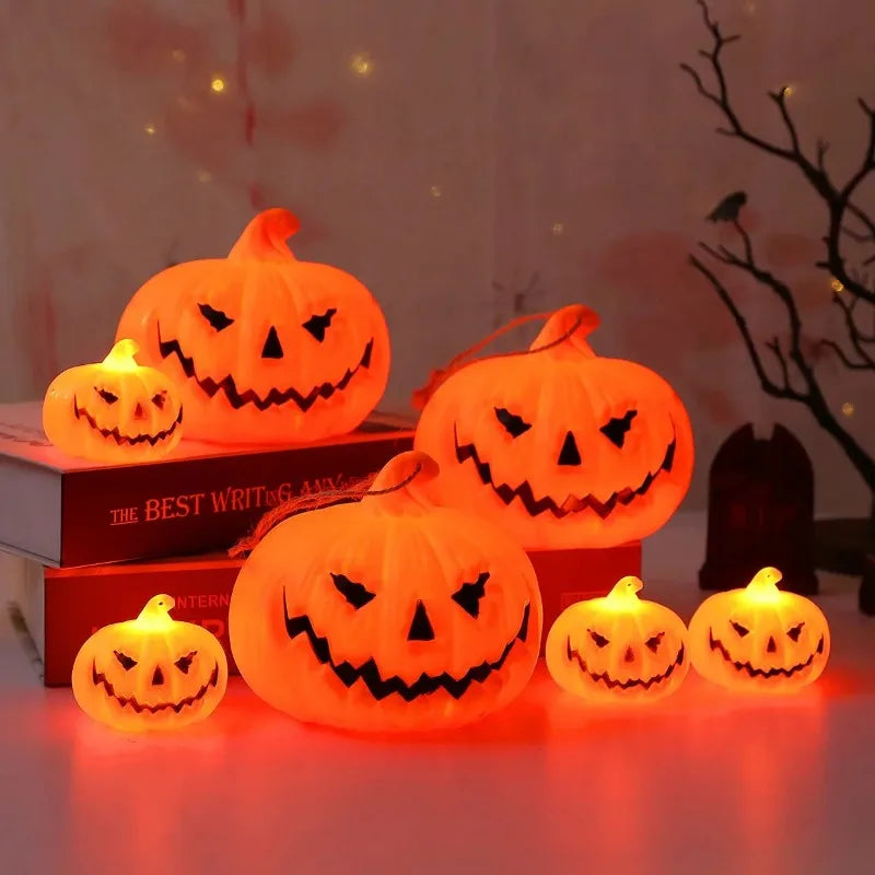 Halloween pumpkin ghost face LED lamp