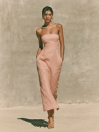 Elegant Blush Pink Maxi Dress for Women