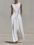 Breezy Elegant White Maxi Dress